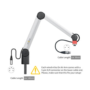 Yellowtec YT3105-XLR - m!ka On-Air Microphone Arm XS (Aluminum / XLR Ends)