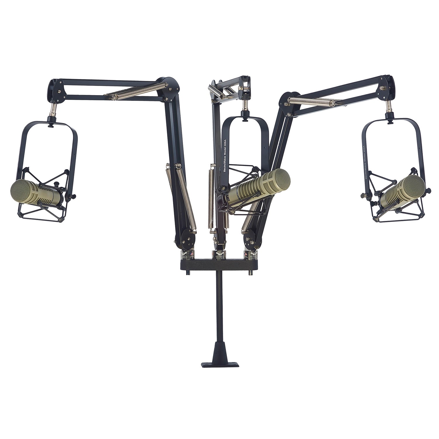 OC White 51900-3-B - ProBoom Deluxe Triple Mic Arm with Riser (29" Reach / 12" Triple Mic Riser)