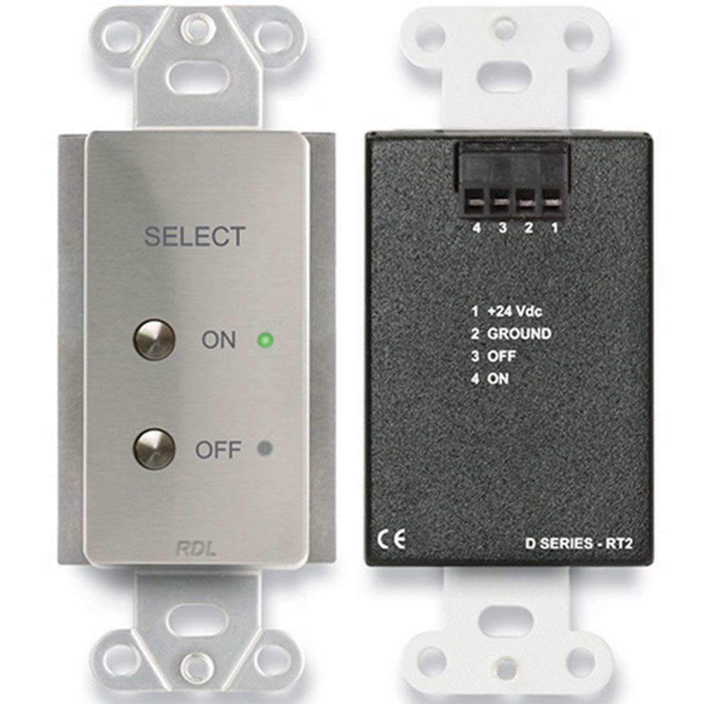 RDL DS-RT2 Remote Control Selector Plate (Stainless)