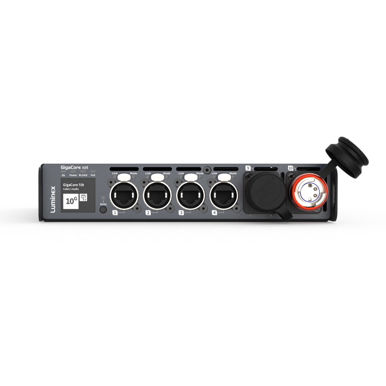 Luminex GigaCore 10t - 10GB Network Switch for AV Systems (8 x EtherCon / 2 x FiberFox MMF)