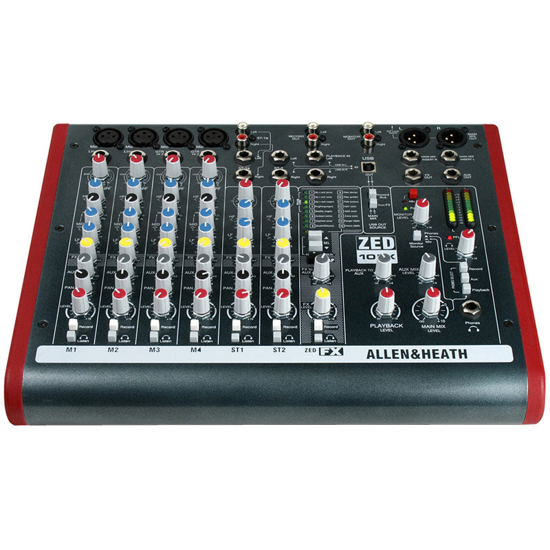 Allen and Heath ZED-10FX Compact Live/Recording Mixer (with USB and FX