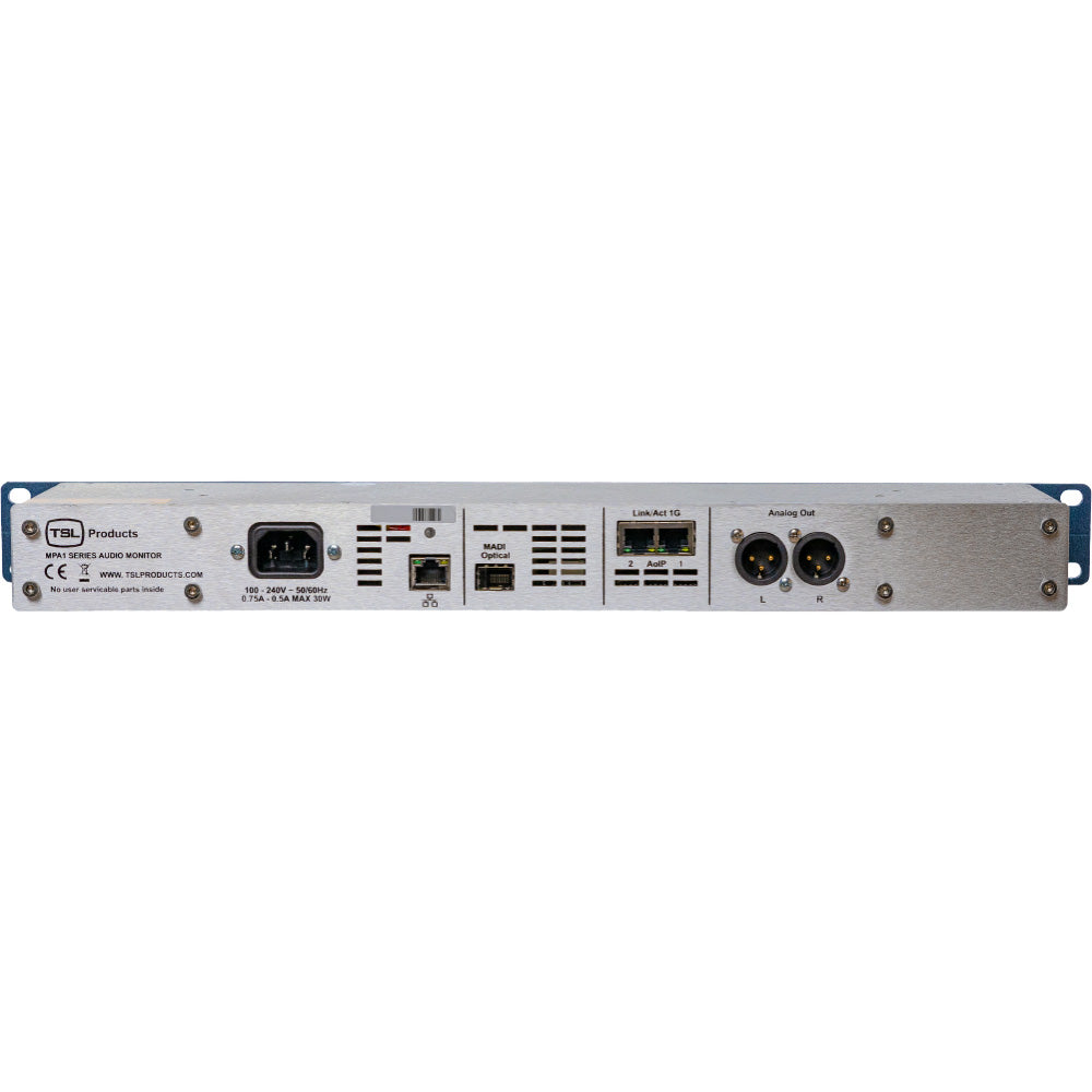 TSL MPA1-MIX-NET-V-R - AES67 / ST2110 Audio Monitoring Unit