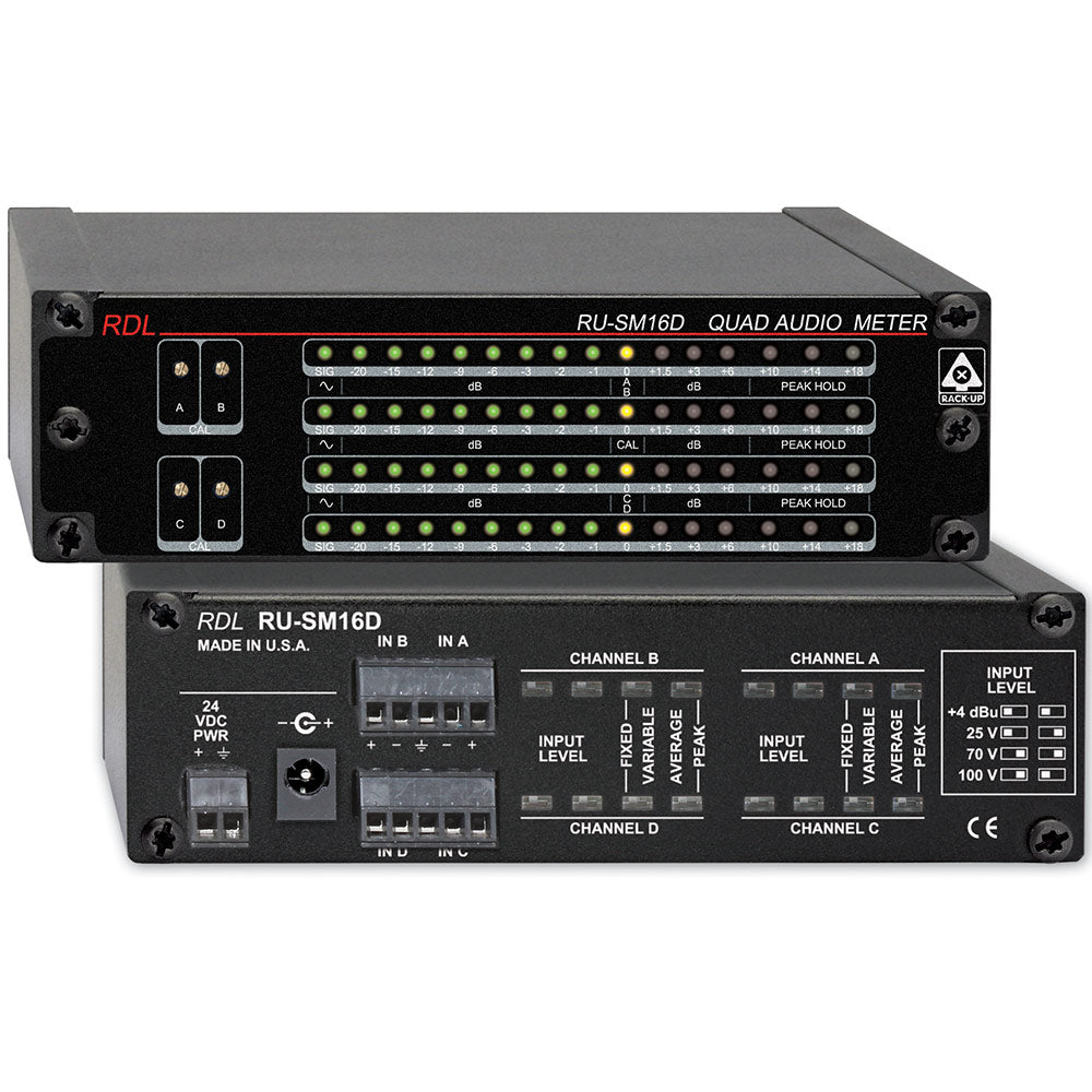 RDL RU-SM16D 4-Channel Audio Meter