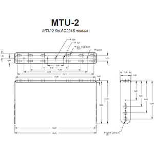 JBL MTU-2 U Bracket Mount for AC2215 (Black)