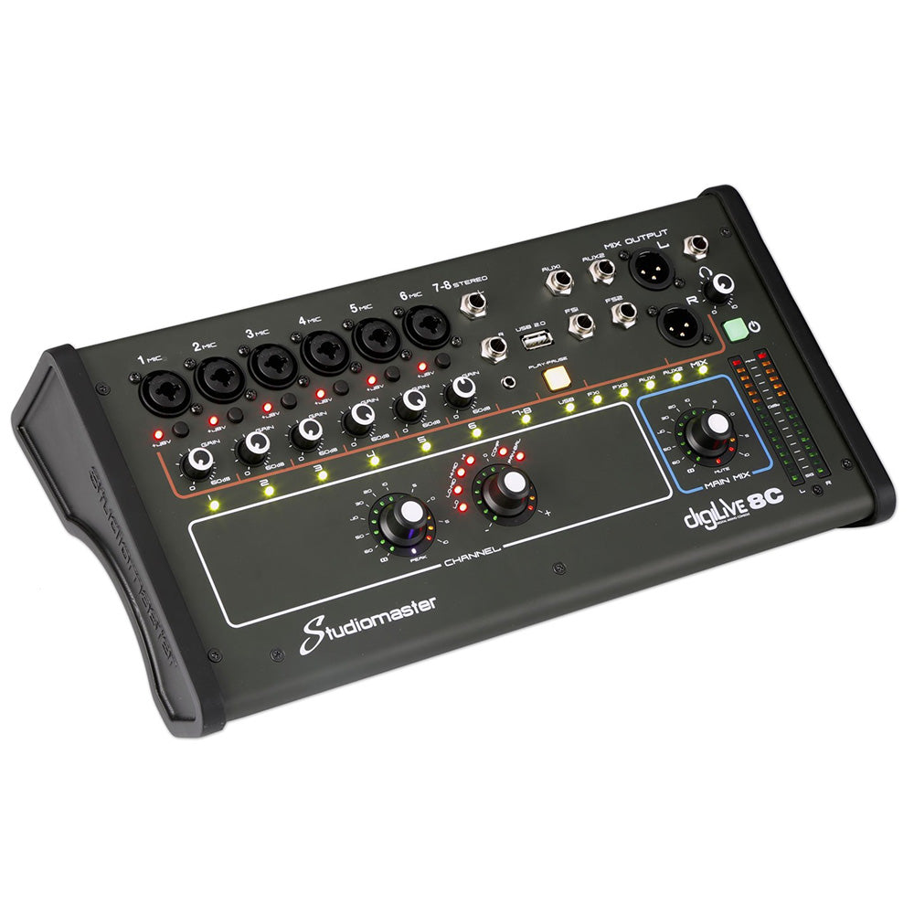 Studiomaster Digilive 08C - Compact 8-Channel Digital Mixer