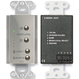 RDL DS-RCX1 Room Control for RCX-5C Room Combiner (Stainless) - Custom Engraving Option