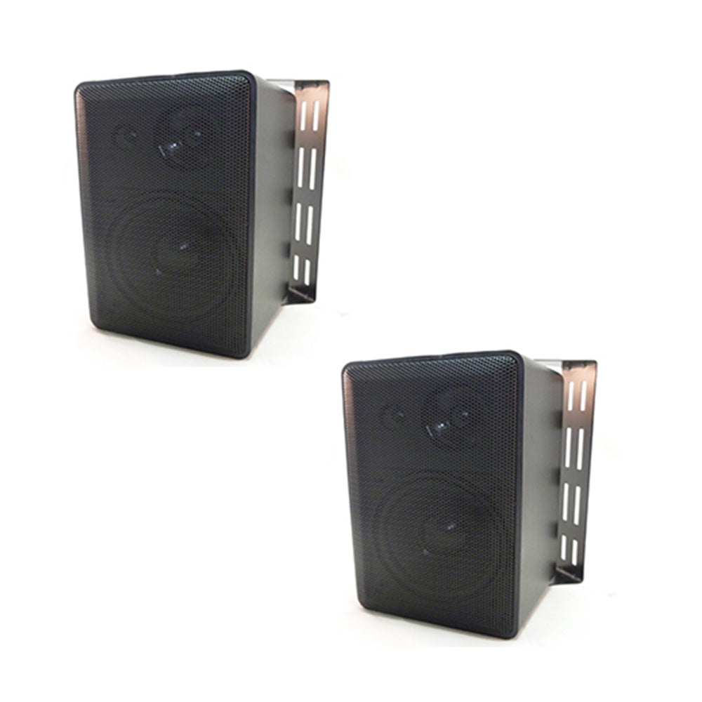 MG Electronics SB200 - 3-Way Indoor / Outdoor Surface Mount Loudspeaker (Black / Pair)