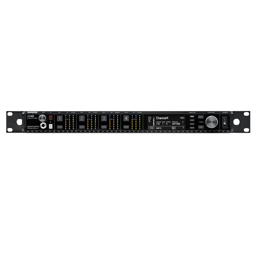Shure AD4Q Quad Channel Axient Digital Receiver (B Band/608-810 MHz)