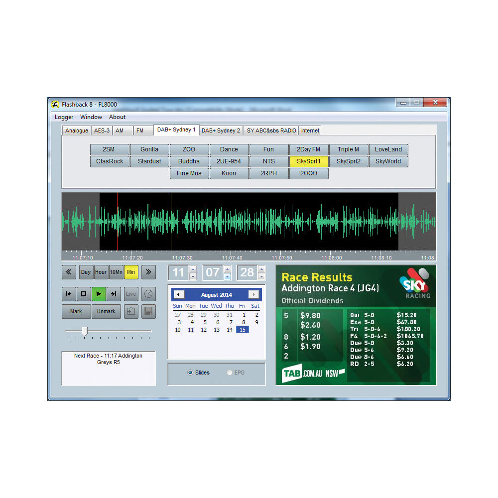 Sonifex PC-FLS8 - Flashlog 8 Multi-Channel Broadcast Logging Software