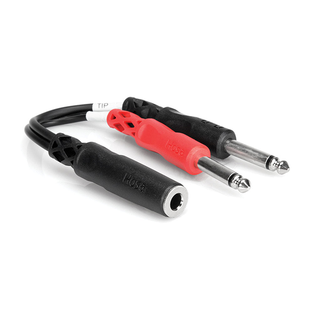 Hosa YPP-136 1/4 inch TRSF to Dual 1/4 inch TS Stereo Breakout Cable