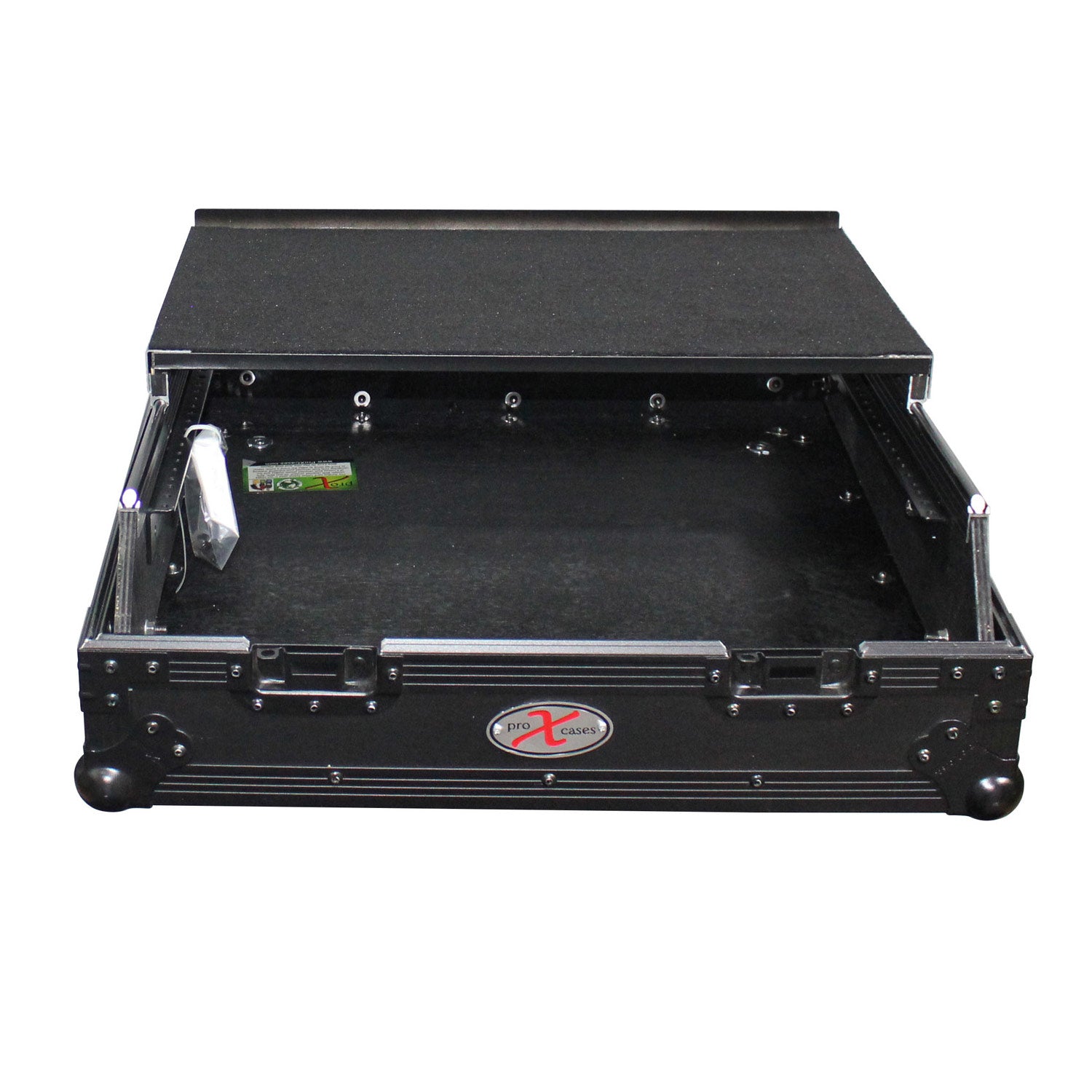 ProX XS-19MIXLTBL - Rack Mount 19" Mixer W/ 10U Slantsliding Laptop Shelf - Black On Black