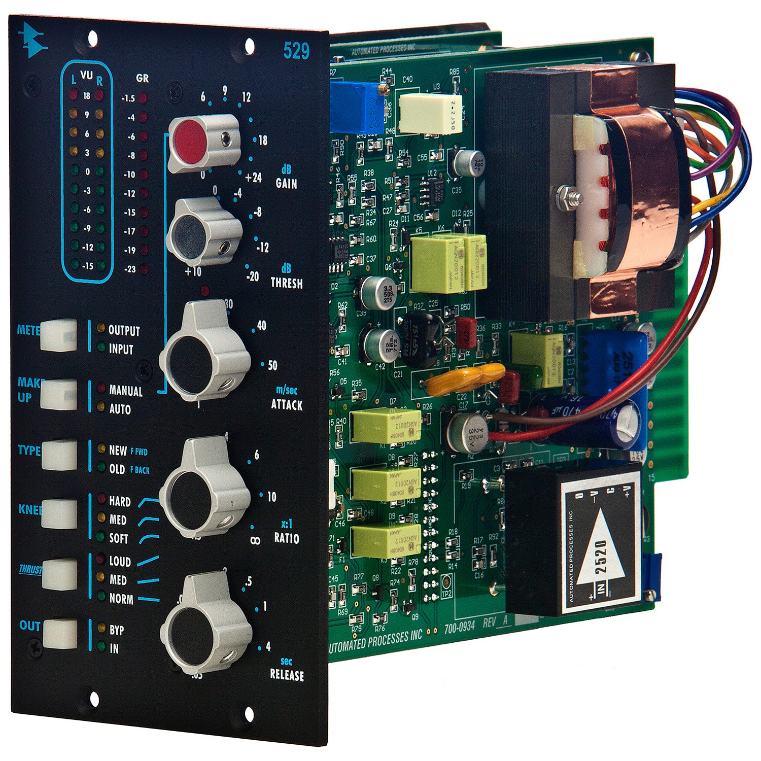 API 529 - 2500-Style Stereo Compressor - Dual-Slot 500 Series Module