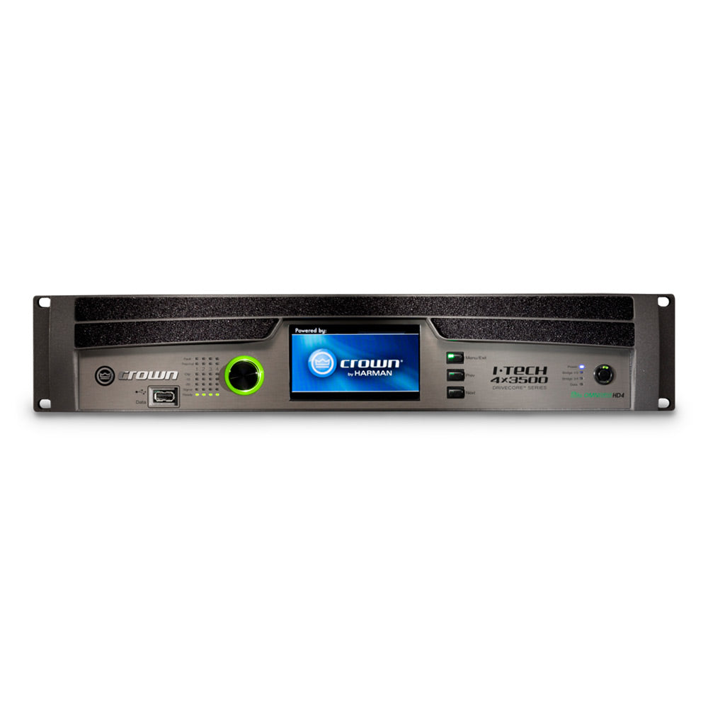 Crown I-Tech 4x3500HD Four-Channel 4000W @ 4 Ohm Power Amplifier (Speakon)