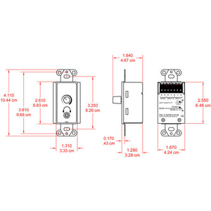 RDL DB-SH1M Decora Mount Stereo Headphone Amp w/ Volume Control (Steel) - Custom Engraving Option