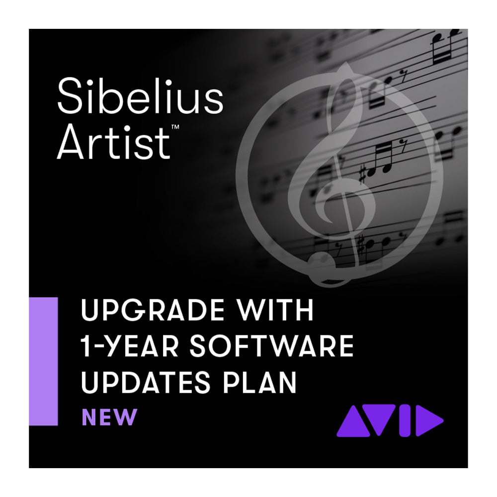 Avid Sibelius Artist One-Year Updates and Support Reinstatement Plan (Perpetual to 1-Year Subscription)