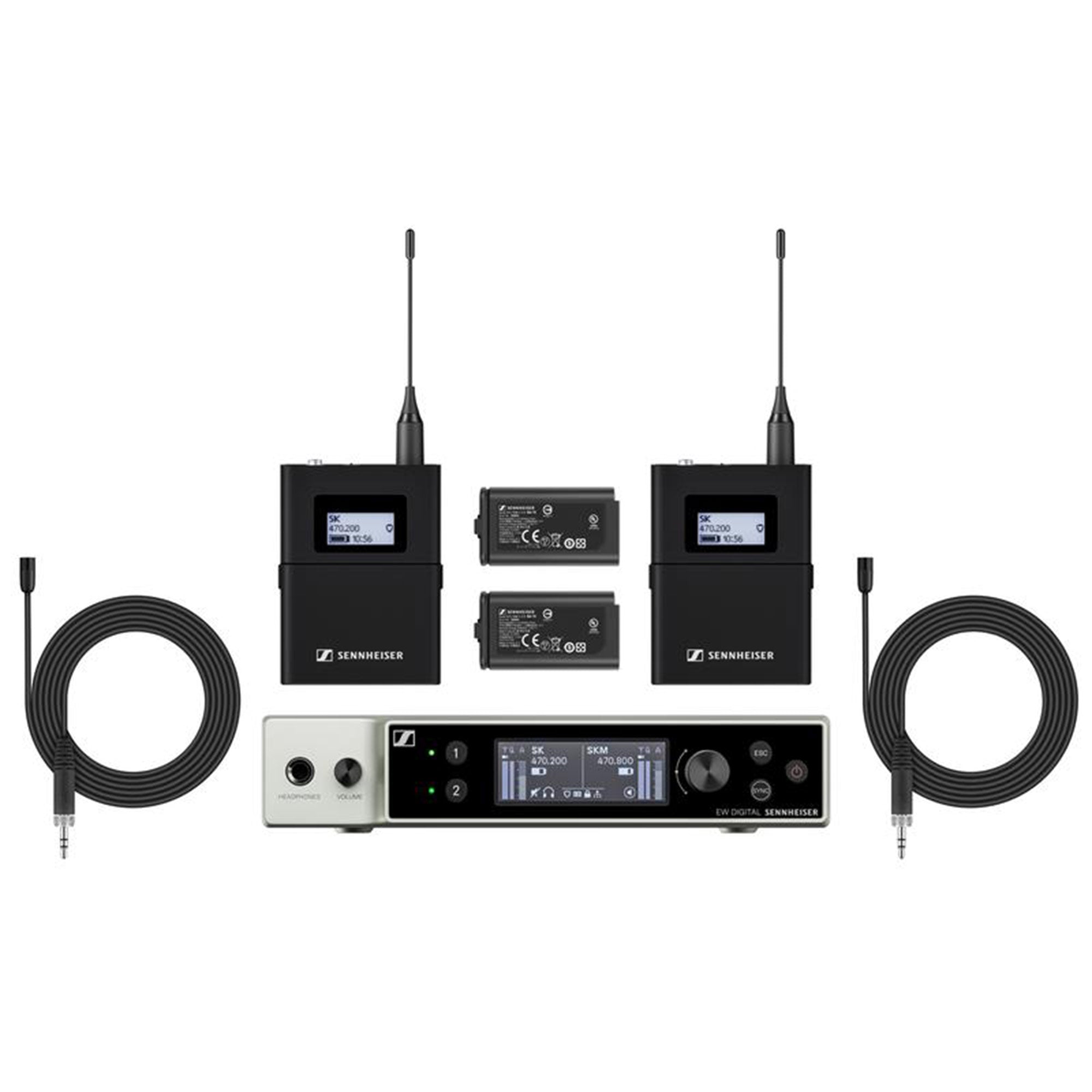 Sennheiser EW-DX MKE 2 SET - Dual Lavalier Wireless System (Q1-9 Band / 470-550 MHz)