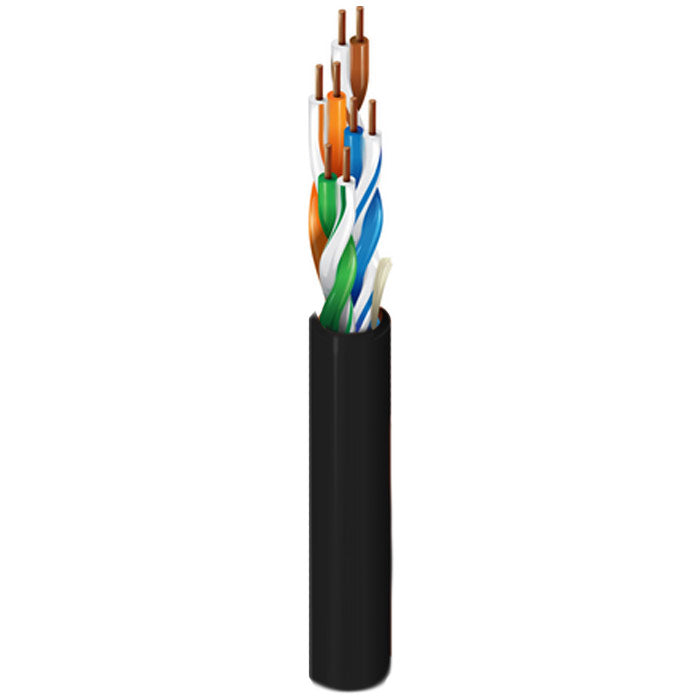 Belden 1592A Cat5e Non-Bonded 4-Pair Network Cable (Black/1000 Foot Spool)