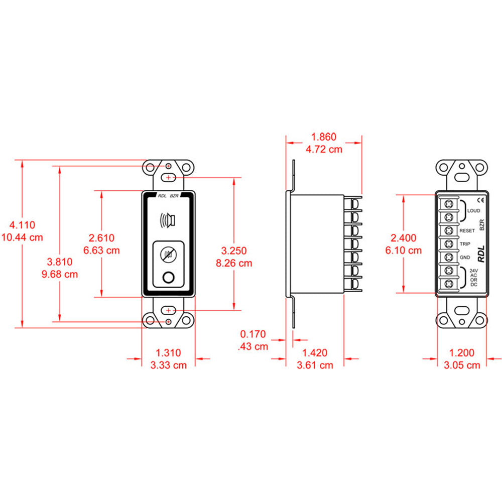 RDL D-BZR Piezo Alert Module - Custom Engraving Option