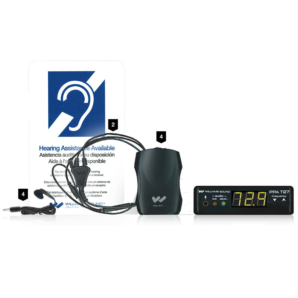 Williams AV PPA VP 37-00 Large-Area, Portable FM Assistive Listening System