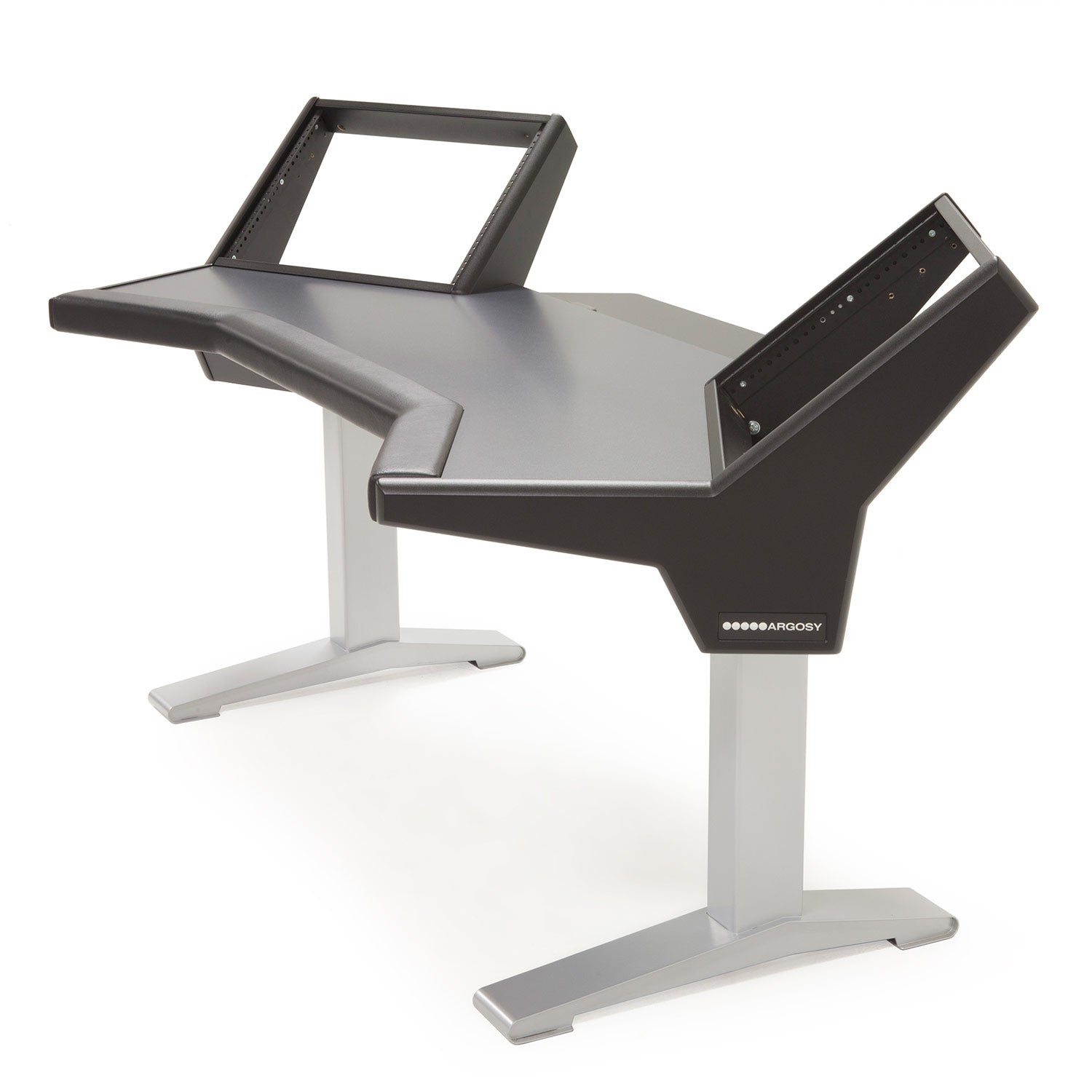 Argosy HALO-H-B-S Halo Desk W/Black End Panels And Silver Legs