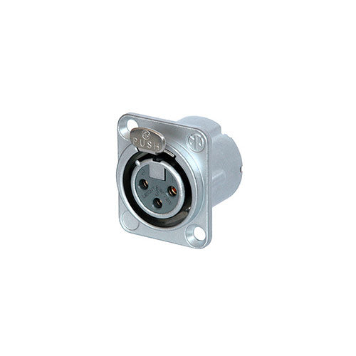 Neutrik NC3FD-LX-HE DLX Series XLR Female Chassis Receptacle (Velour/Gold Contacts)