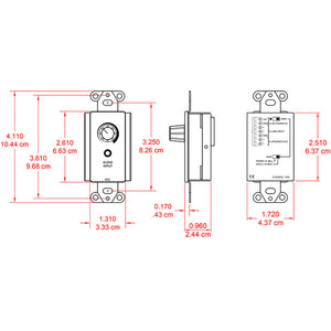 RDL DS-PA3 3.5-Watt Audio Amplfiier in Decora Wall Plate (Stainless) - Custom Engraving Option