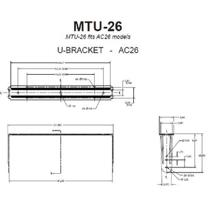 JBL MTU-26-WH U Bracket Mount for AC26 (White)