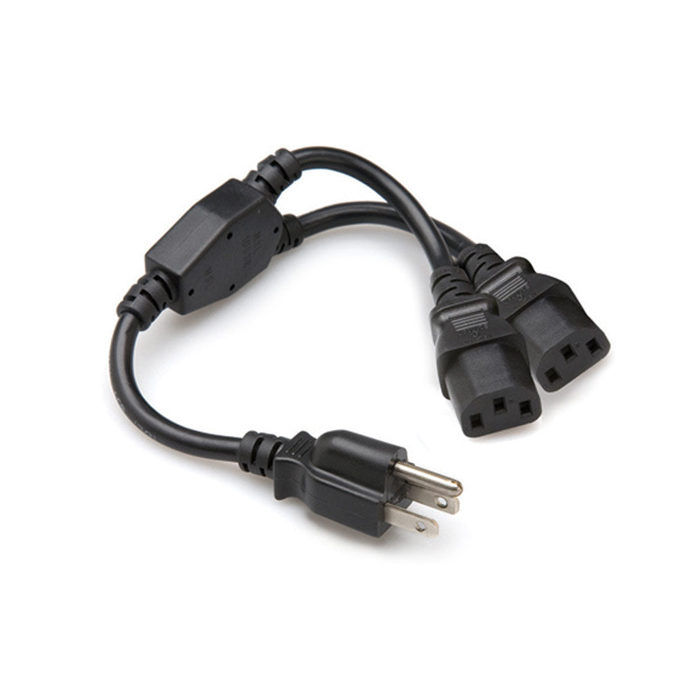 Hosa YIE-406 Grounded IEC "Y " AC Power Cable 14 AWG Heavy Duty - 1.5 Feet