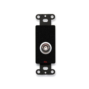 RDL DB-BNC/D Decora Mount Insulated Double BNC Jack (Black) - Custom Engraving Option