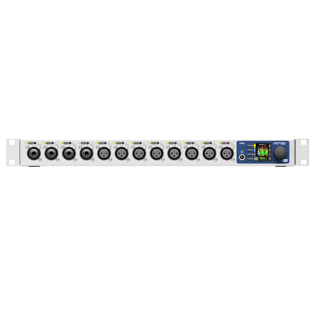 RME 12Mic-D - 12-Channel Digitally Controlled Microphone Preamplifier with Dante / ADAT / MADI