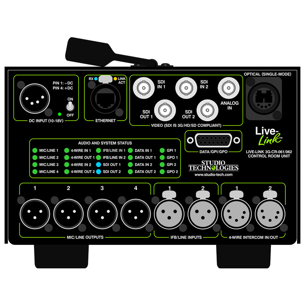 Studio Technologies LL-3G-CR-061 - Live-Link Sr. Control Room Portable Fiber Transport Interface