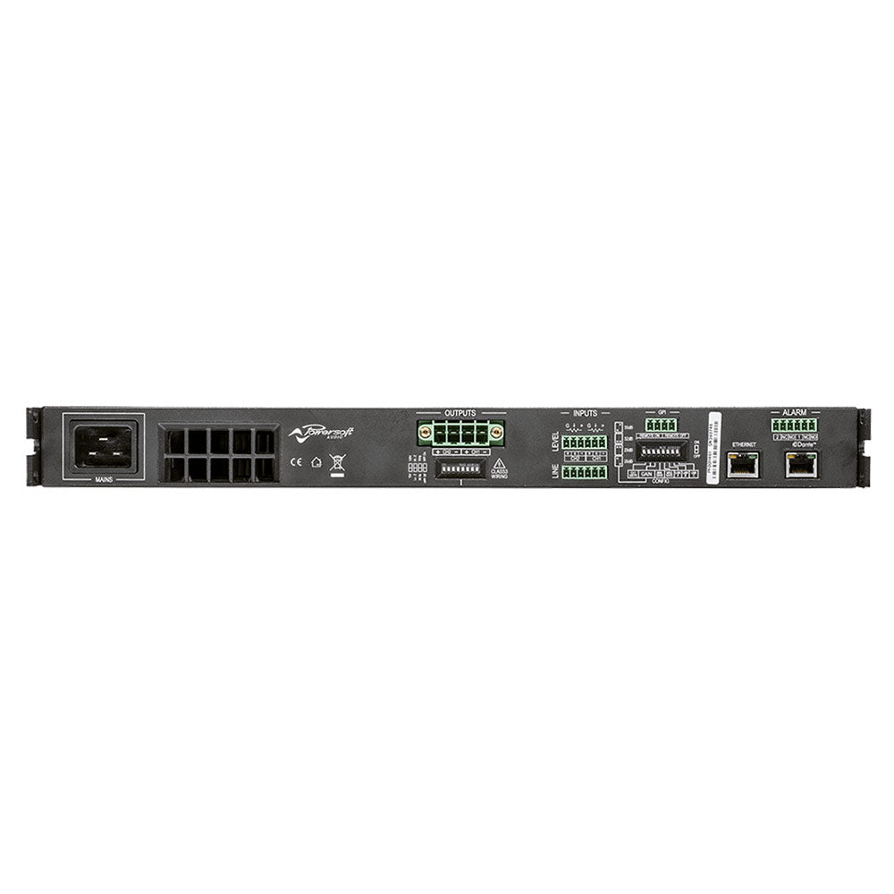 Powersoft Duecanali 4804 DSP+D - 2-Channel Install Power Amplifier with DSP and Dante