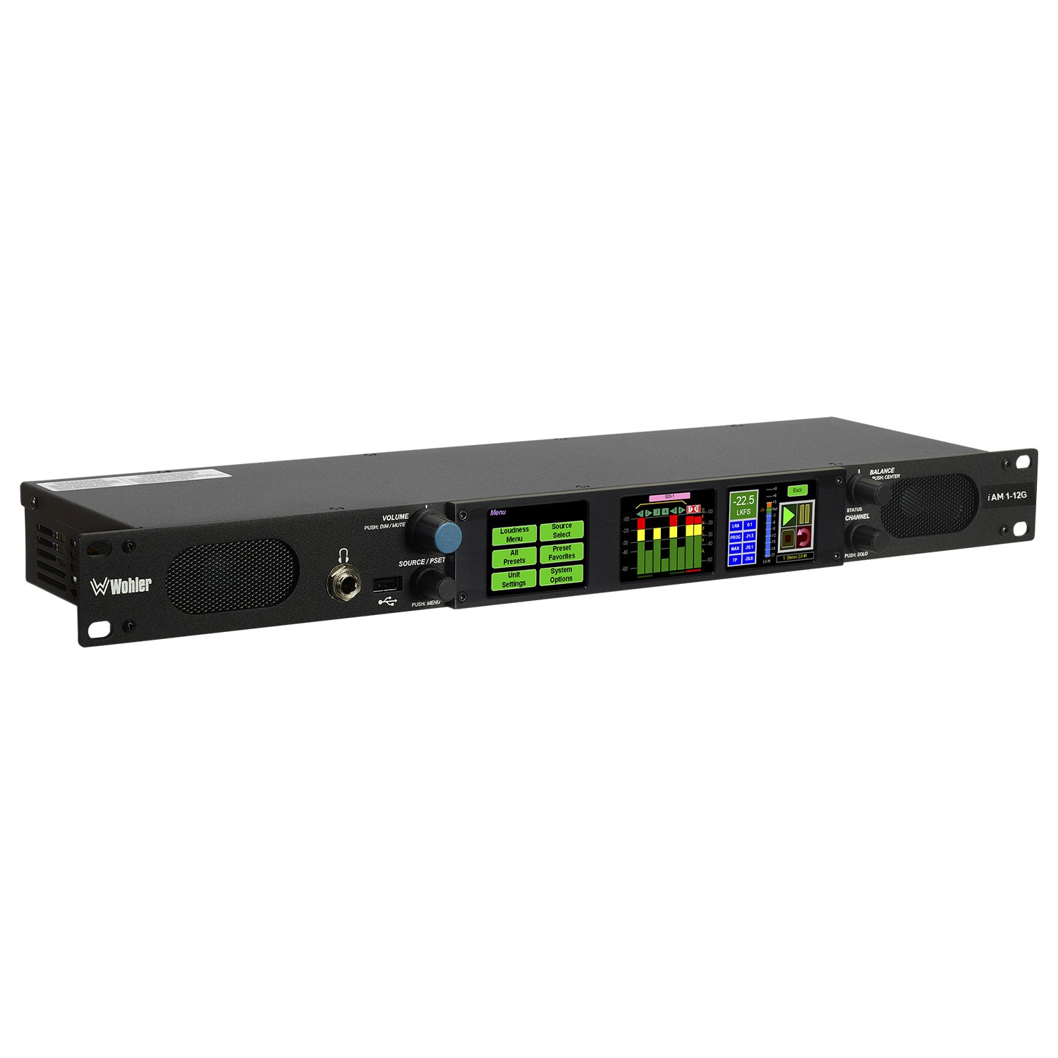 Wohler iAM1-12G - 16-Channel 12G-SDI Audio Monitor