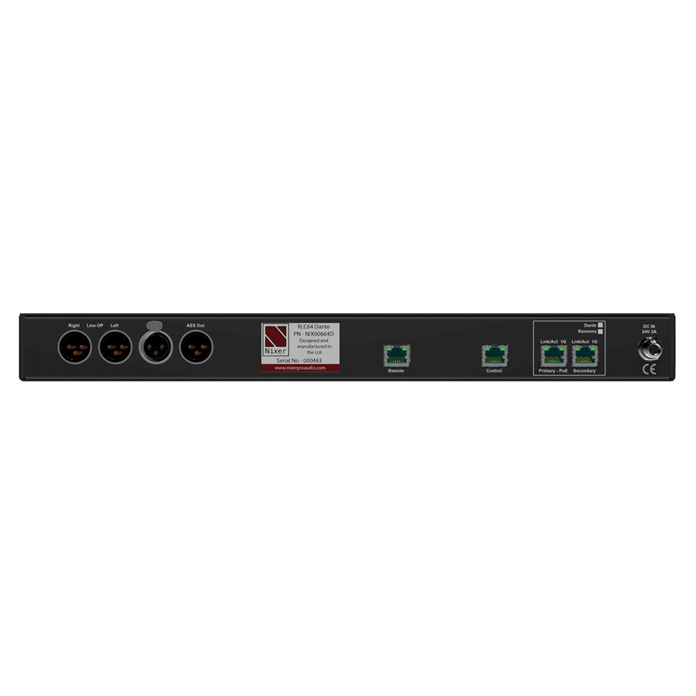 Nixer RLC64 - 64-Channel Audio Over IP Monitor (Ravenna)