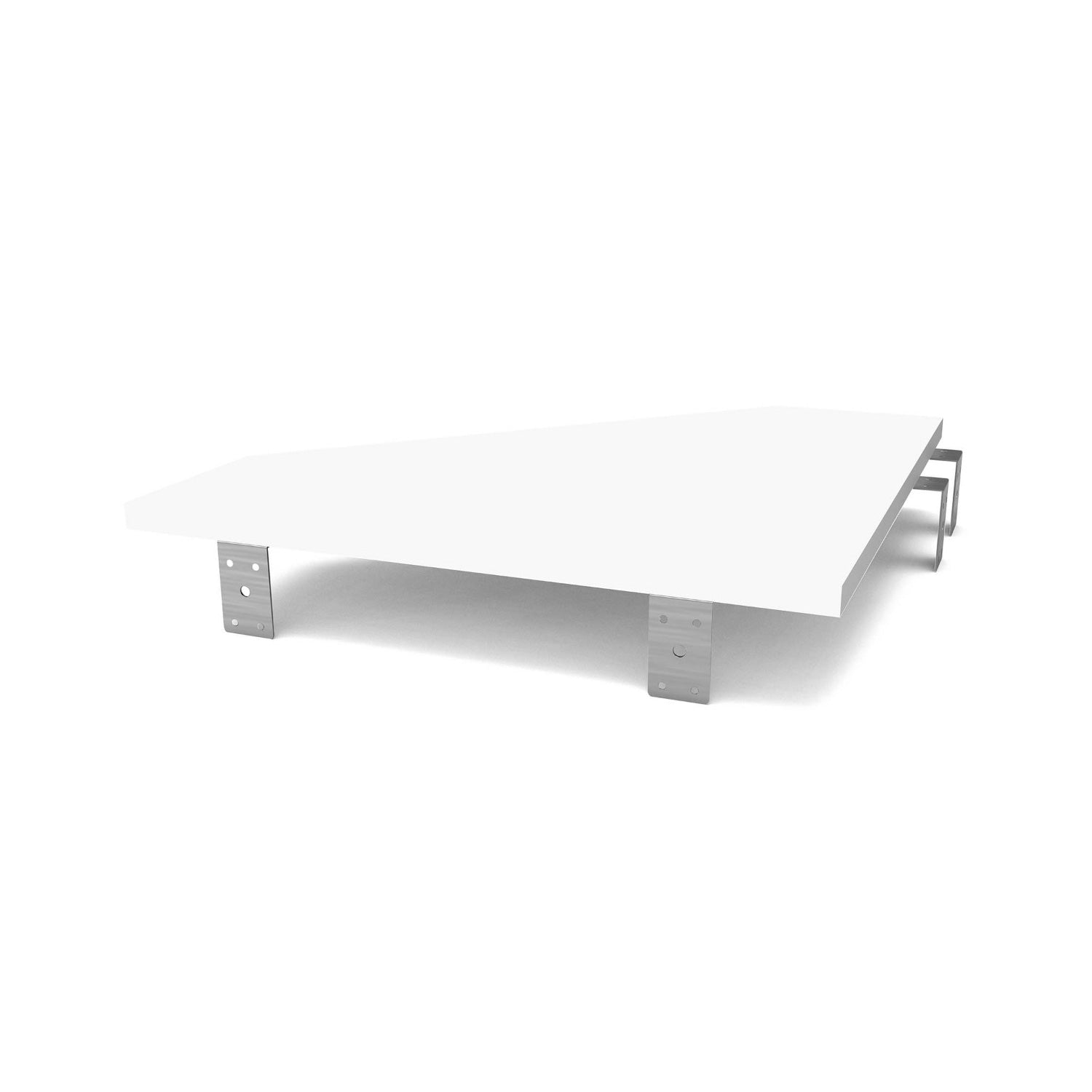 Glorious Modular Side Rack Adapter - Desk Plate for Sound Desk or Workbench Series (White)