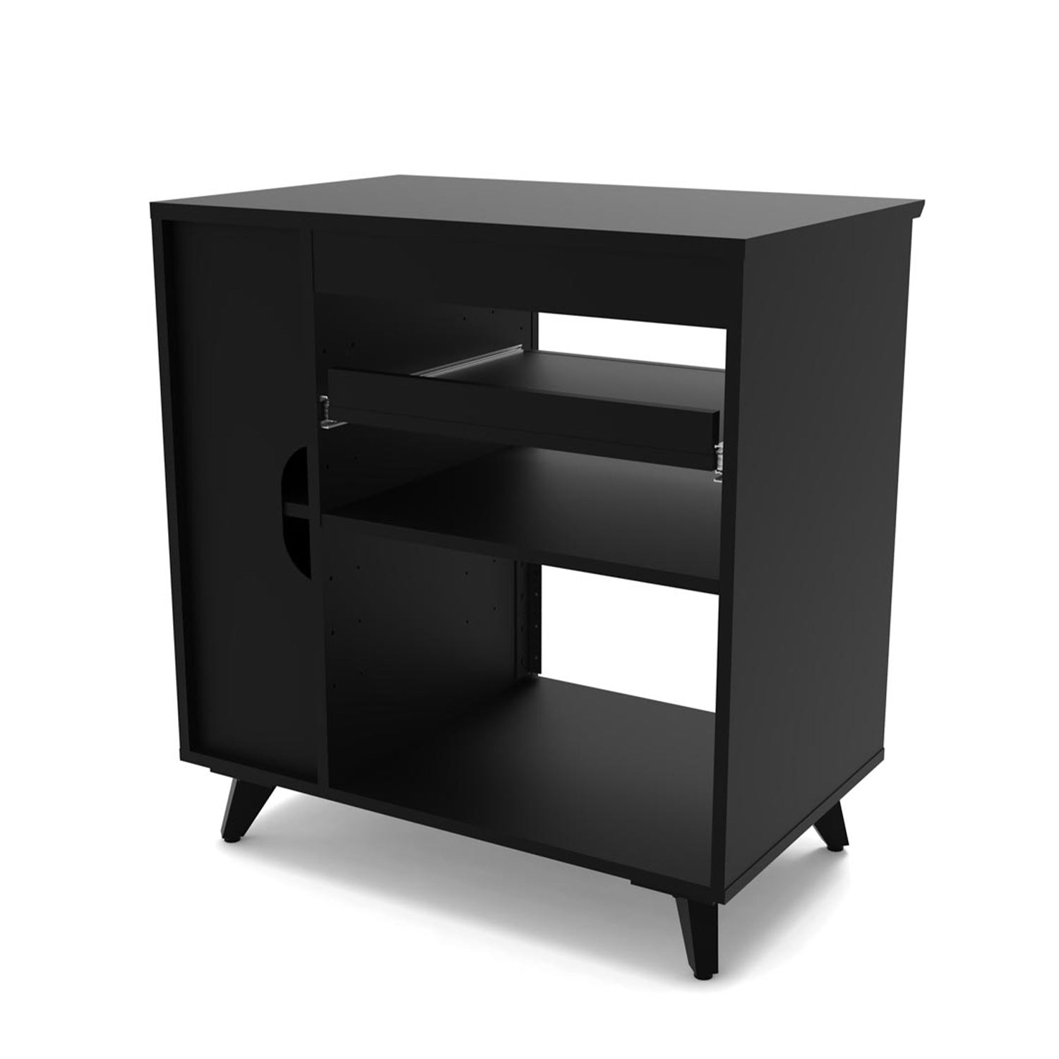 Glorious Modular Side Rack - Extension for Sound Desk or Workbench Workstations (Black)