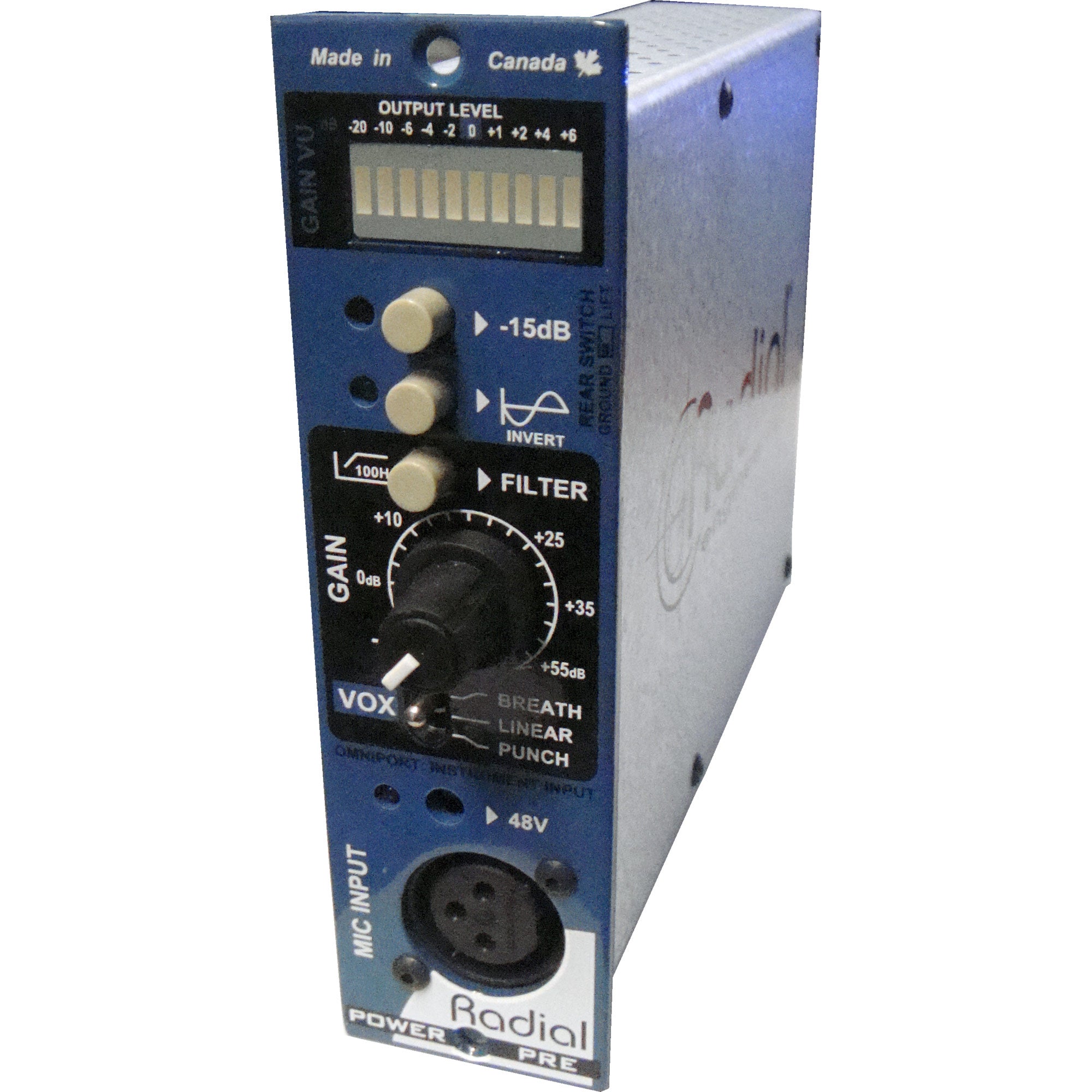 Radial Engineering PowerPre - Microphone Preamp for 500 Series - B-Stock