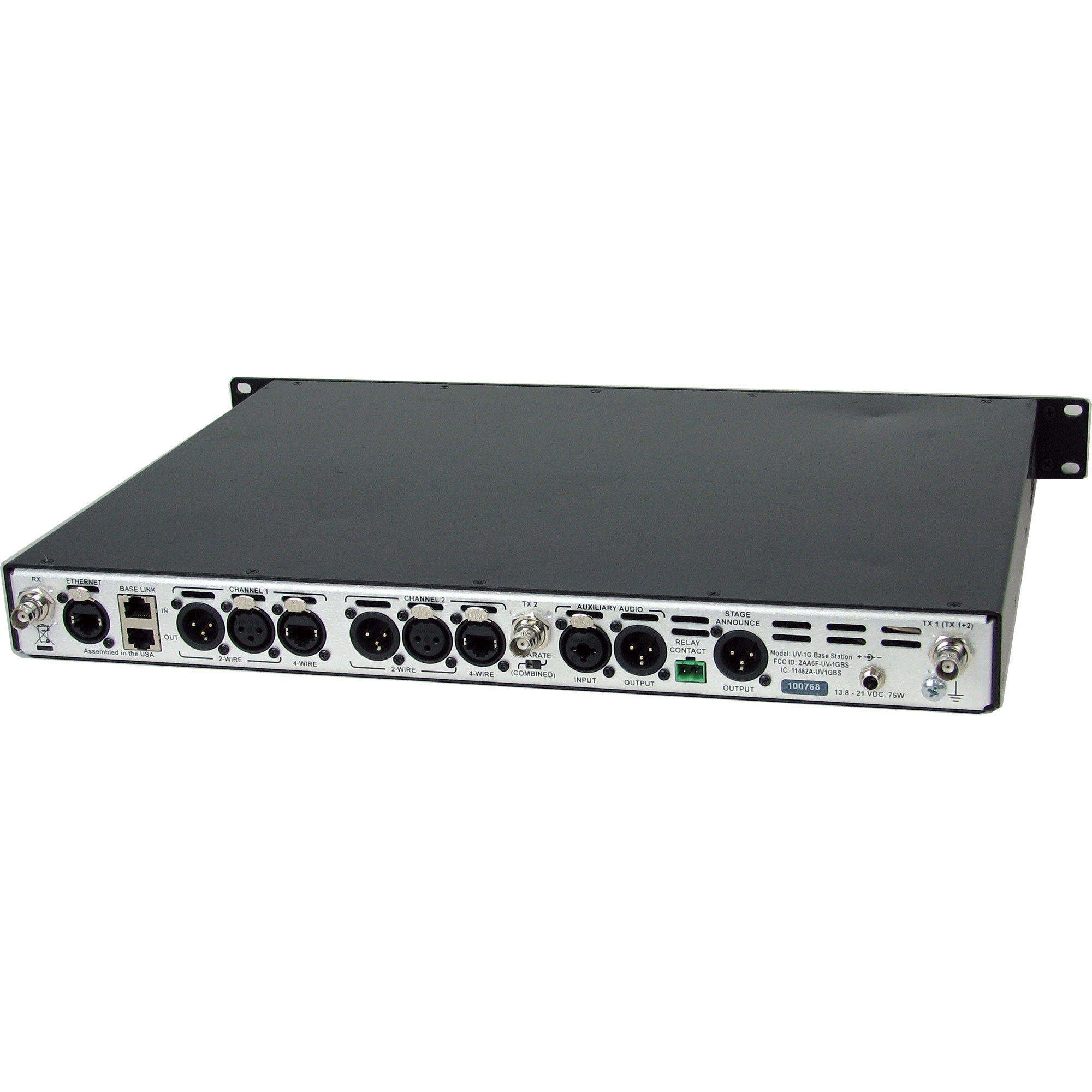 Radio Active Designs UV-1G 4-Channel Intercom Base Station (A4M/BNC Connectors) - B-Stock