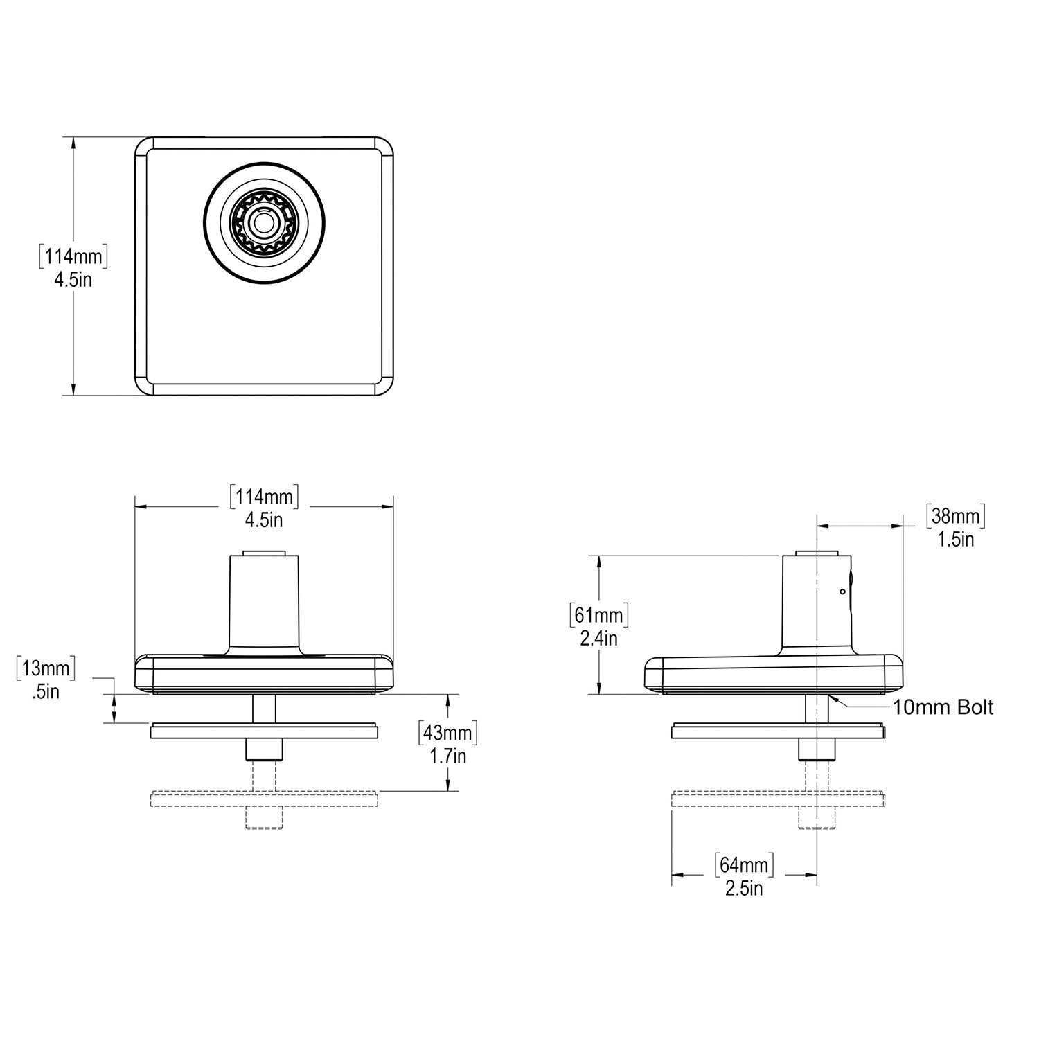 OC White ULP-CLAMP-13 - ProBoom Ultima Gen2 Table Edge Clamp Assembly