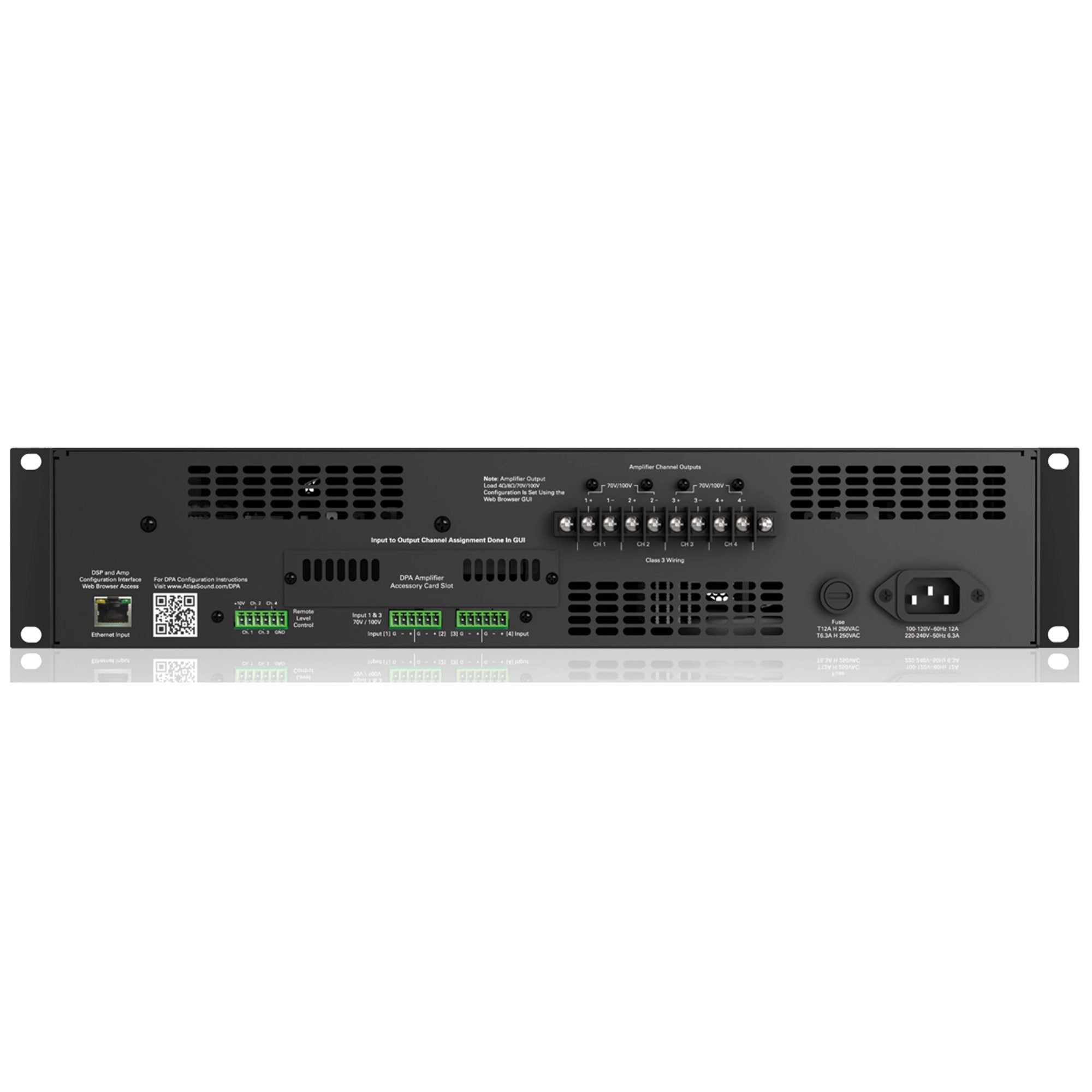 AtlasIED DPA2402 - 2400-Watt 2 Or 4-Channel Configurable Network Power Amplifier