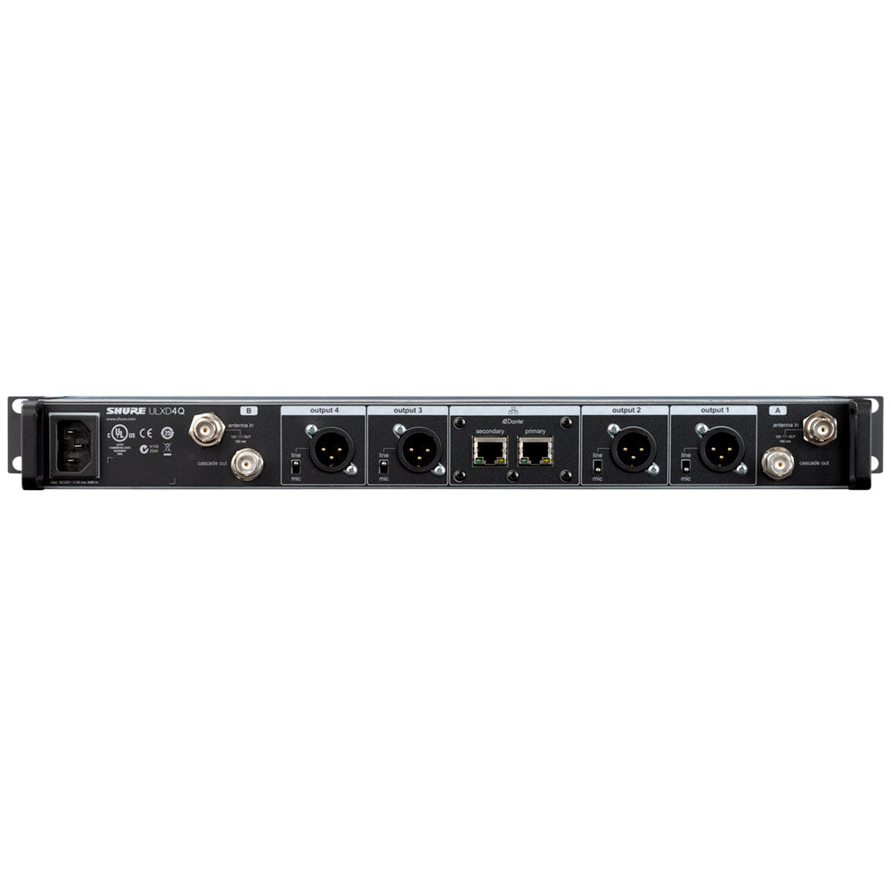 Shure ULXD4Q-GV - Quad-Channel Digital Wireless Receiver (G50 / 470-534 MHz)
