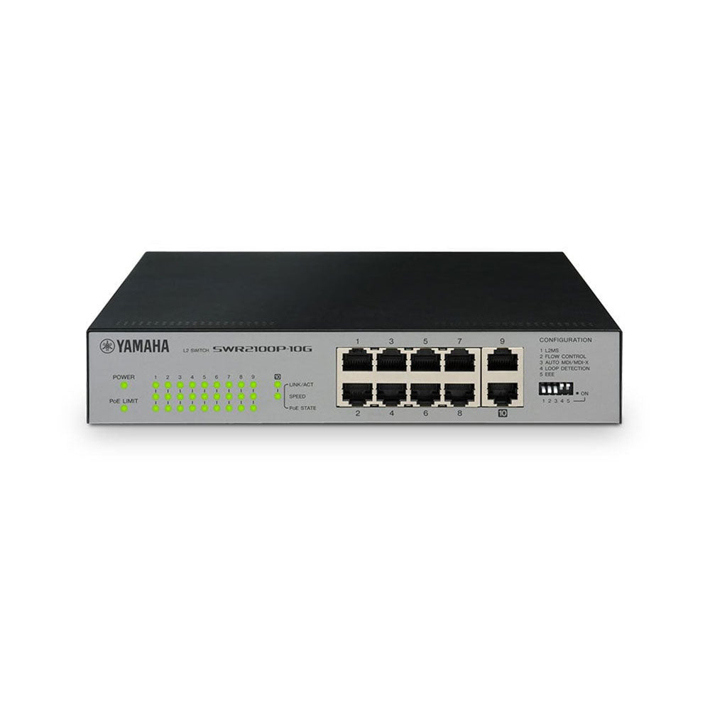 Yamaha SWR2100P-10G L2 Audio-Optimized 10-Port Network Switch