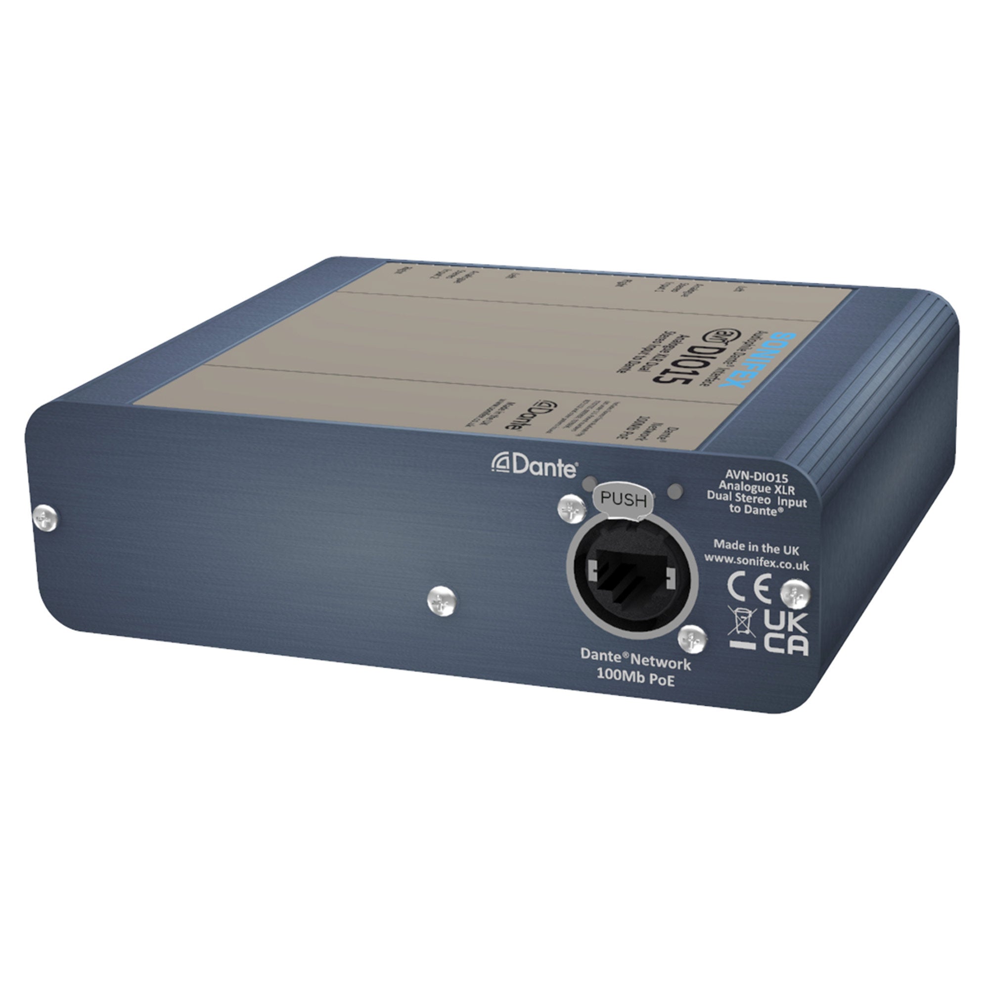 Sonifex AVN-DIO15 - 4 Analog XLR Inputs to Dante Interface