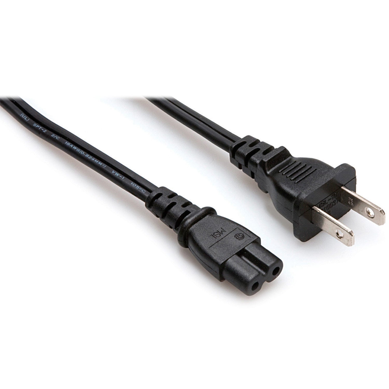 Hosa PWP-426 Power Cord, IEC C7 to NEMA 1-15P, 8 feet