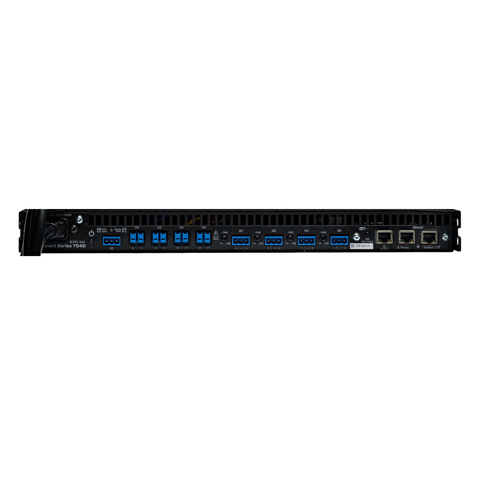 LEA Professional Connect 704D - 4-Channel IoT-Enabled Install Power Amplifier with Dante