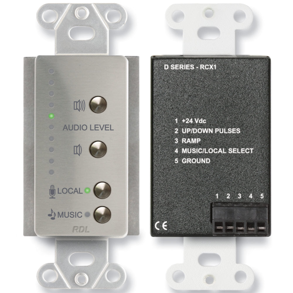 RDL DS-RCX1 Room Control for RCX-5C Room Combiner (Stainless)