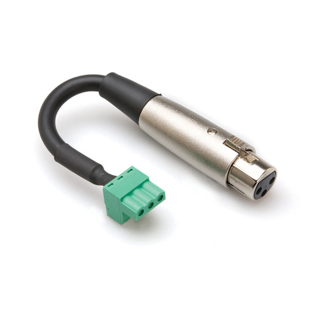 Hosa PHX-206F-BULK Low-voltage Adaptor, XLR3F to PHX3F, 6 inches