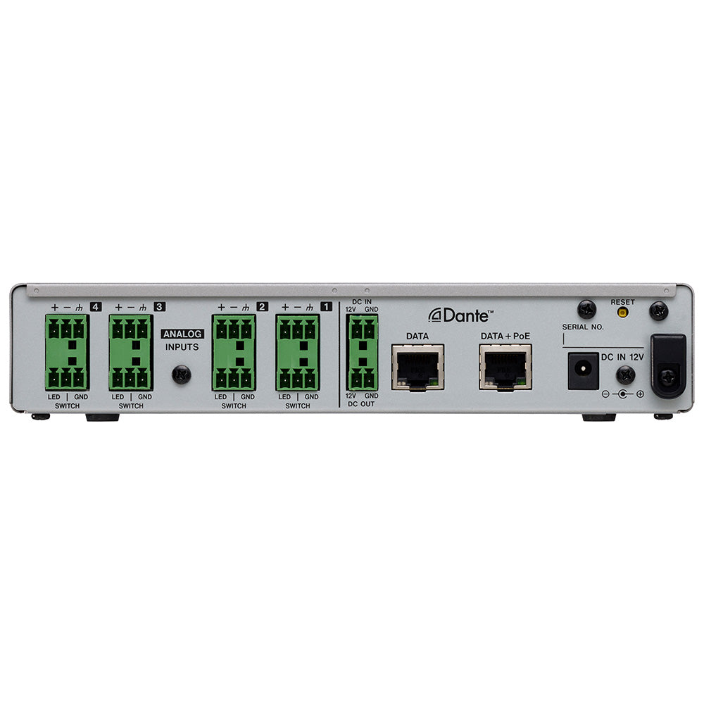 Tascam MM-4D/IN-E 4-Channel Mic / Line Input Dante Converter with Built-In DSP Mixer