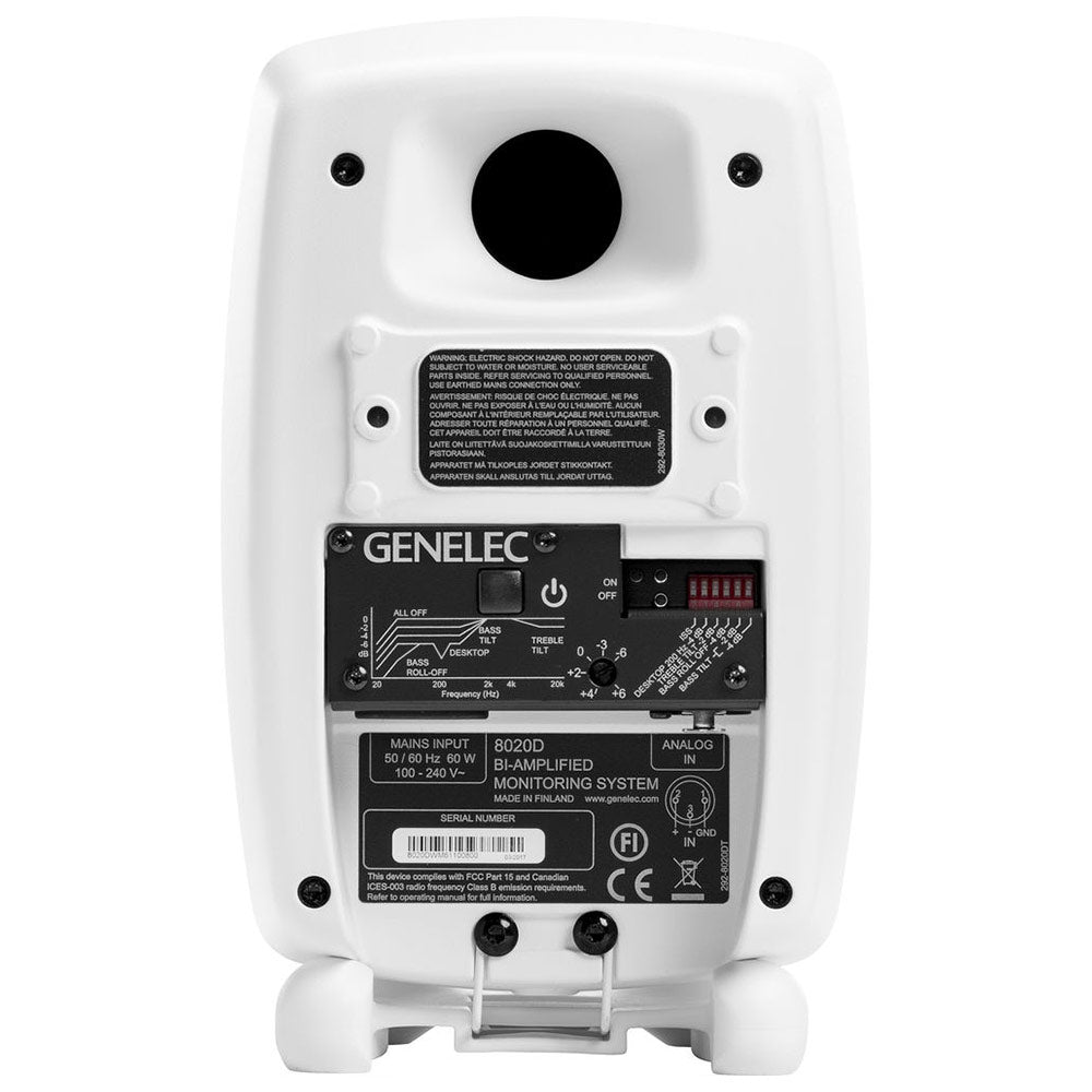 Genelec 8020D Active 2-Way 4-Inch Studio Monitor (White/Single)