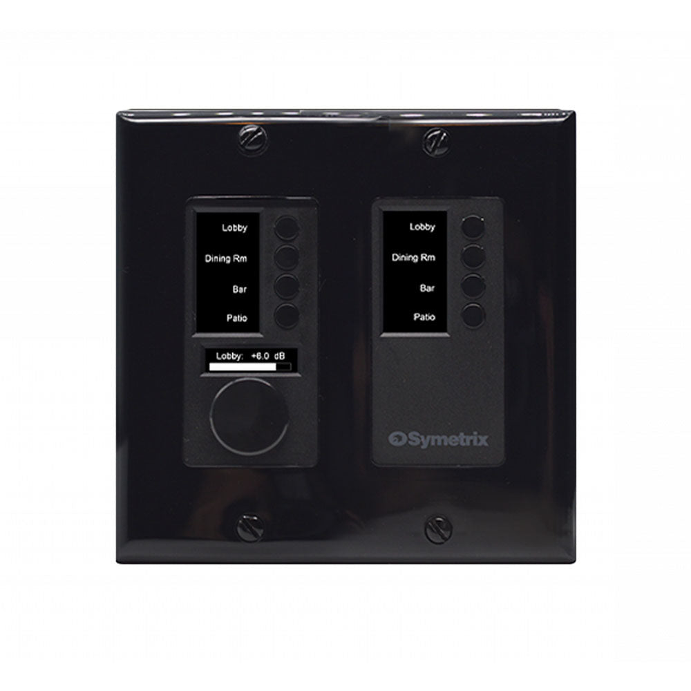 Symetrix W4 - Black Standard Remote with Push Button and Rotary Controls